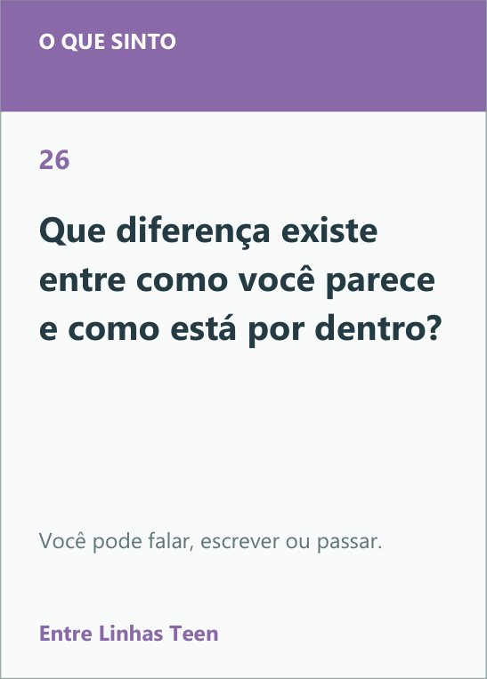 Carta 26 do Entre Linhas Teen