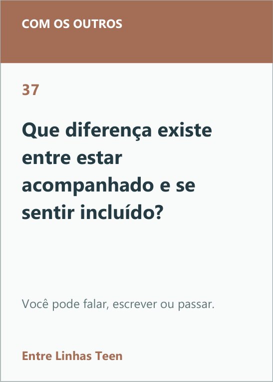Carta 37 do Entre Linhas Teen
