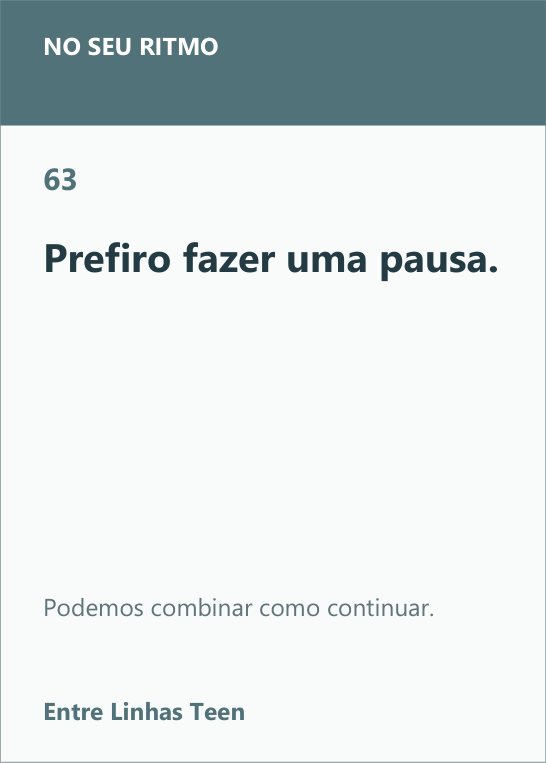 Carta 63 do Entre Linhas Teen